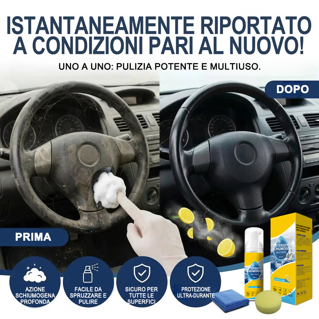 🔥Ultimo giorno: -80%💦 Detergente Schiumogeno Multi-Enzimatico 4 in 1
