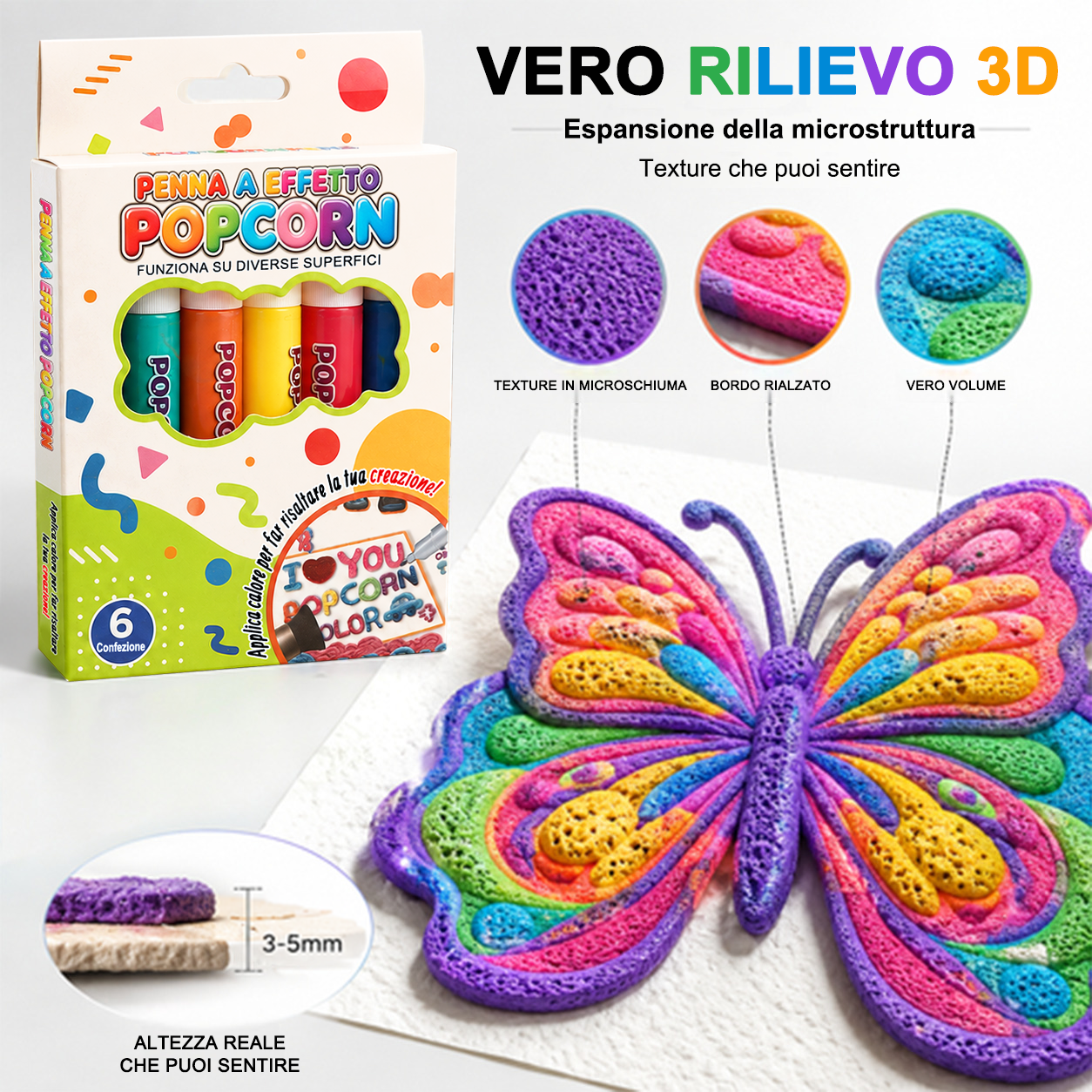 🔥 Ultimo giorno: -60%丨IEY® 🖍️ Penna artistica 3D a rilievo – Trasforma i disegni piatti in opere d’arte 3D da toccare 🪄