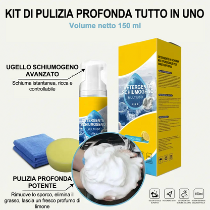 🔥Ultimo giorno: -80%💦 Detergente Schiumogeno Multi-Enzimatico 4 in 1
