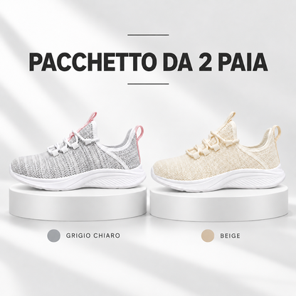 ULTIMO GIORNO: -80% – 👣 Sneakers ortopediche da donna senza lacci con supporto dell’arco plantare