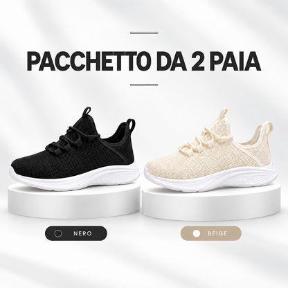 ULTIMO GIORNO: -80% – 👣 Sneakers ortopediche da donna senza lacci con supporto dell’arco plantare