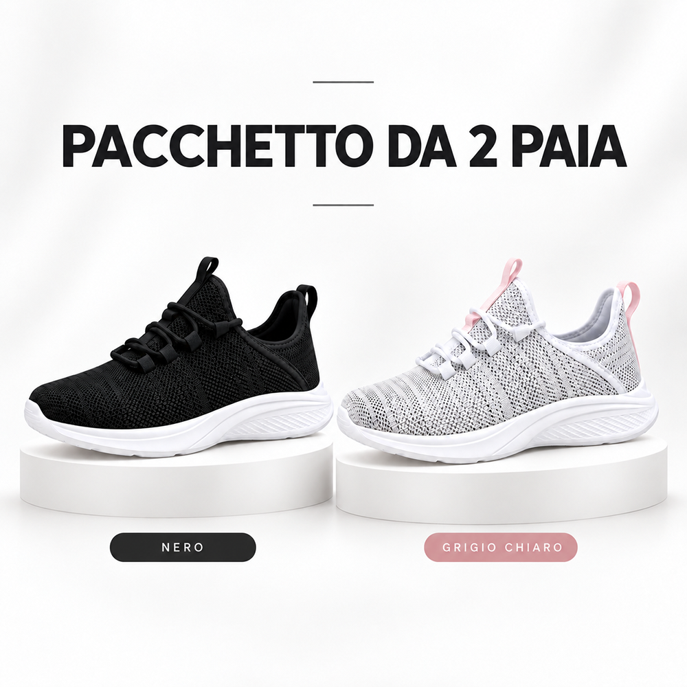 ULTIMO GIORNO: -80% – 👣 Sneakers ortopediche da donna senza lacci con supporto dell’arco plantare