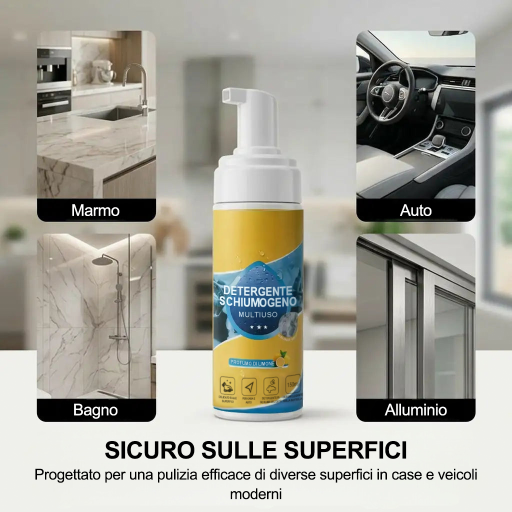 🔥Ultimo giorno: -80%💦 Detergente Schiumogeno Multi-Enzimatico 4 in 1