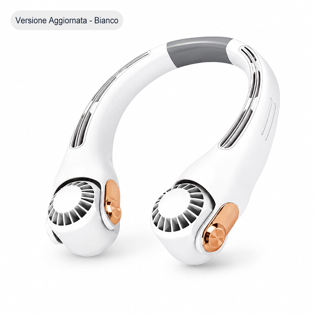 🍃 Ventilatore da Collo con Effetto Aria Condizionata – Ultra silenzioso, rotazione a 360°, 3 velocità. Raffrescamento a mani libere, batteria a lunga durata. L'accessorio indispensabile per l'estate!