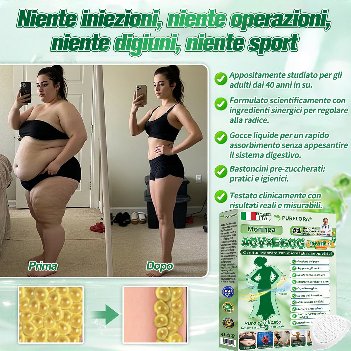 【𝐍𝐮𝐨𝐯𝐚 & 𝐅𝐨𝐫𝐦𝐮𝐥𝐚 𝐌𝐢𝐠𝐥𝐢𝐨𝐫𝐚𝐭𝐚🍏】𝐏𝐮𝐫𝐞𝐥𝐨𝐫𝐚® 𝐀𝐂𝐕 × 𝐄𝐆𝐂𝐆 𝐏𝐚𝐭𝐜𝐡 𝐀𝐯𝐚𝐧𝐳𝐚𝐭𝐨 𝐍𝐚𝐧𝐨 𝐌𝐢𝐜𝐫𝐨𝐧𝐞𝐞𝐝𝐥𝐞 𝟏𝟎-𝐢𝐧-𝟏 ✅𝐈𝐧𝐝𝐢𝐜𝐚𝐭𝐨 𝐩𝐞𝐫: 𝐨𝐛𝐞𝐬𝐢𝐭à, 𝐩𝐞𝐥𝐥𝐞 𝐫𝐢𝐥𝐚𝐬𝐬𝐚𝐭𝐚, 𝐝𝐢𝐚𝐛𝐞𝐭𝐞, 𝐚𝐩𝐧𝐞𝐚 𝐝𝐞𝐥 𝐬𝐨𝐧𝐧𝐨, 𝐝𝐢𝐬𝐭𝐮𝐫𝐛𝐢 𝐚𝐫𝐭𝐢𝐜𝐨𝐥𝐚𝐫𝐢 𝐞 𝐦𝐨𝐥𝐭𝐨 𝐚𝐥𝐭𝐫𝐨
