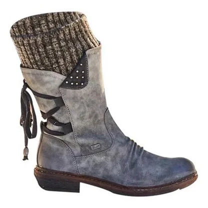🔥 ULTIMO GIORNO – 80% DI SCONTO 🔥 Stivali invernali da donna con supporto ergonomico, fiocco decorativo e calda fodera in lana