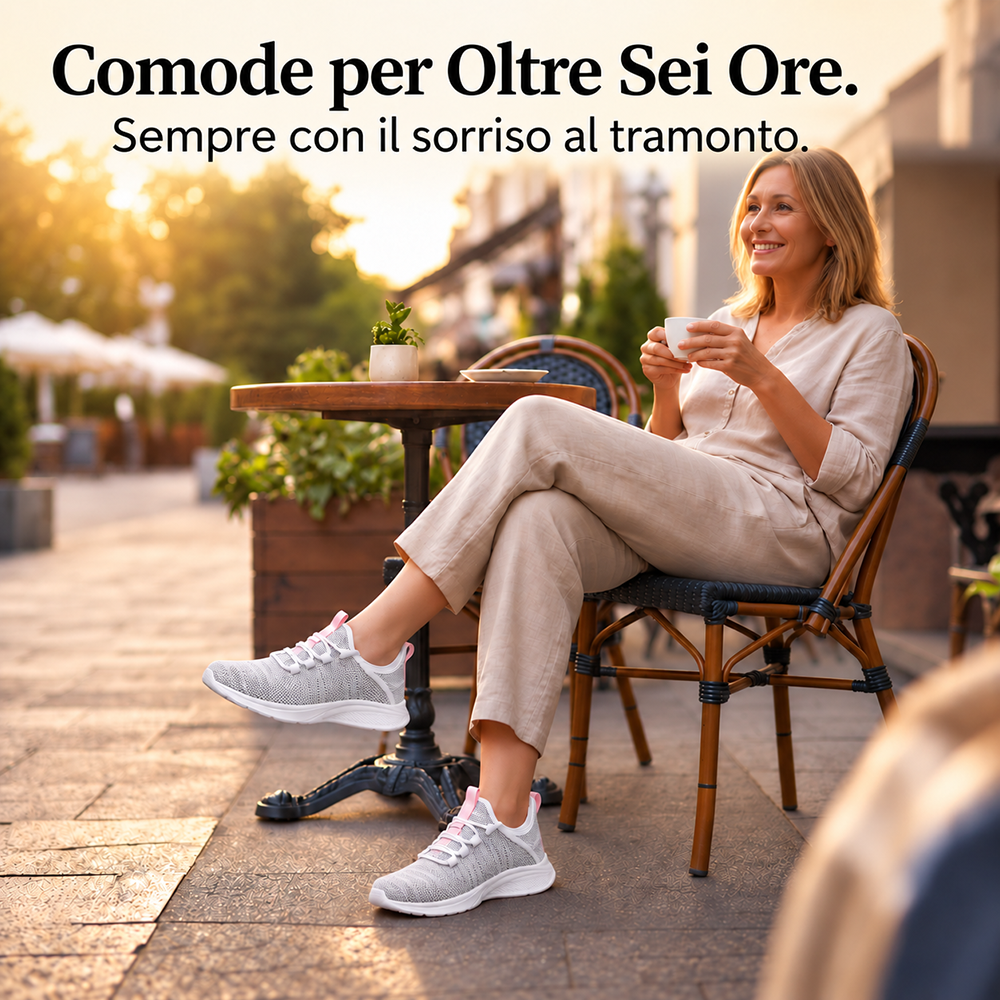 ULTIMO GIORNO: -80% – 👣 Sneakers ortopediche da donna senza lacci con supporto dell’arco plantare