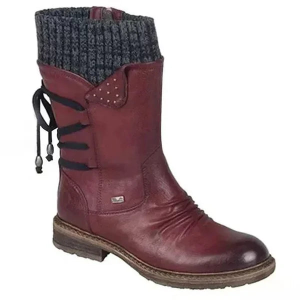 🔥 ULTIMO GIORNO – 80% DI SCONTO 🔥 Stivali invernali da donna con supporto ergonomico, fiocco decorativo e calda fodera in lana